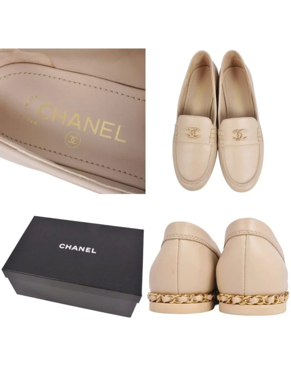 Chanel Loafers Moccasins CC Logo